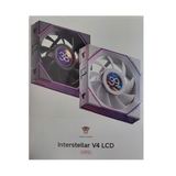  Quạt tản nhiệt PC Leopard Interstellar V4 LCD Digital | 120mm, ARGB, Gió ngược, LCD, Trắng 