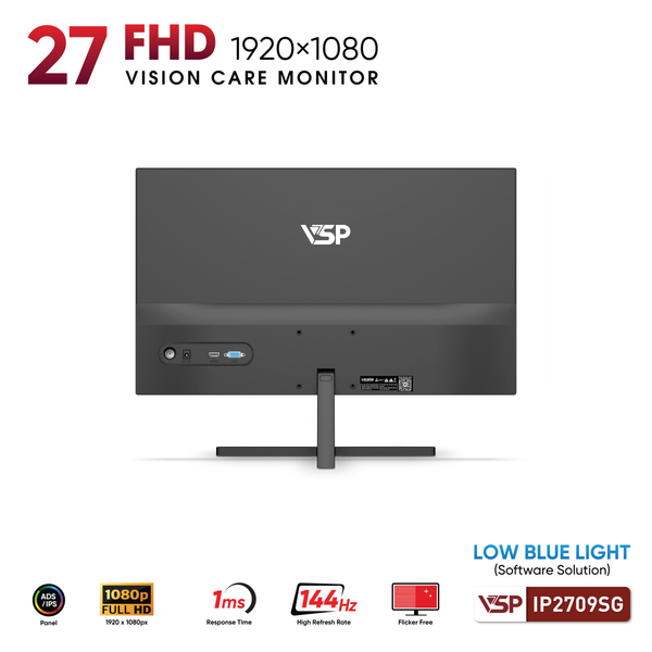  Màn hình văn phòng VSP IP2709SG | 27 inch, Full HD, 144Hz, IPS 