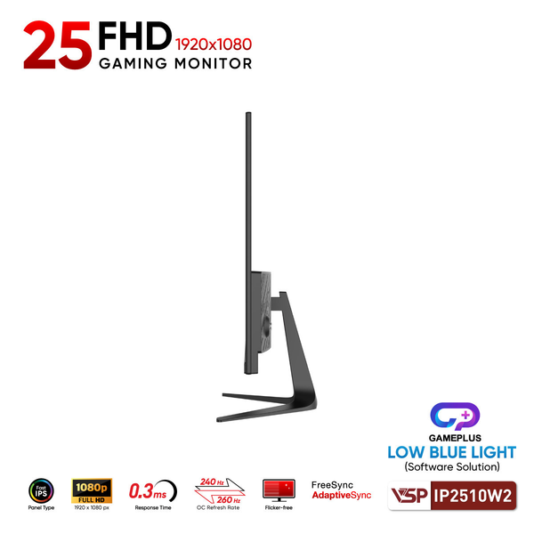  Màn hình Gaming VSP IP2510W2 | 25 inch, Full HD, 260Hz, IPS, 0,3ms 