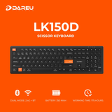  Bàn Phím Không Dây Dare-U LK150D Black Orange (Dual Mode, Scissor Switch) 
