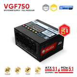  Nguồn máy tính SFX VSP VGF750 | Full Modular, Cybenetics Platinum, 750W, Đen 
