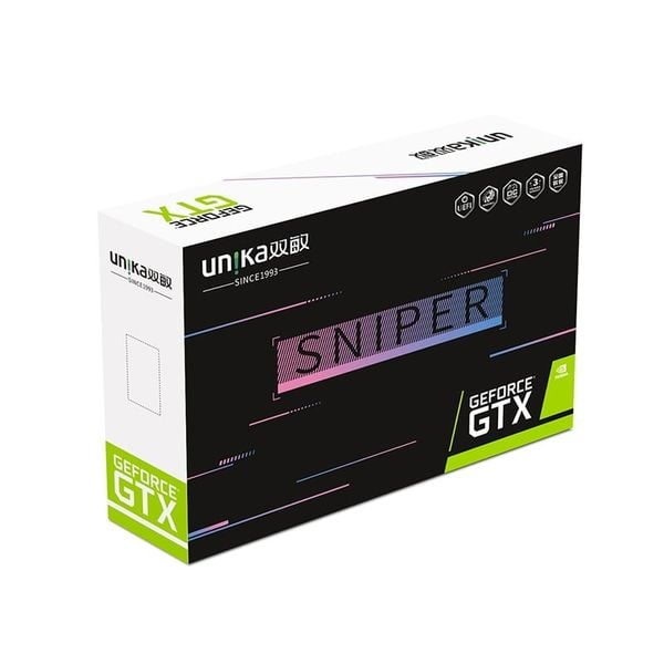  Card màn hình NVIDIA GeForce GTX 1650 Unika Super Sniper V2 | 4GB GDDR6, 896 CUDA, 300W 