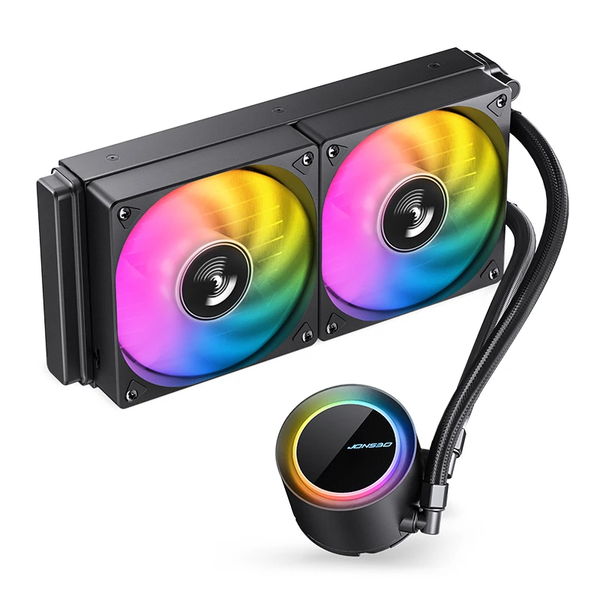  Tản nhiệt nước Jonsbo TG-240 ARGB Black | Radiator 240mm, 2 Fan 120mm PWM, Đen 