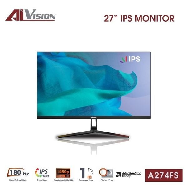  Màn hình Gaming Aivision A274FS | 27 inch, FHD, 180Hz, IPS 