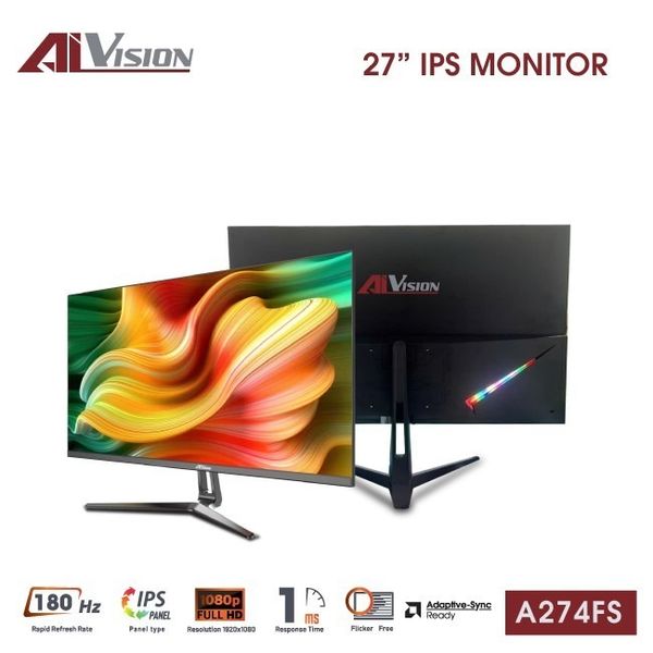  Màn hình Gaming Aivision A274FS | 27 inch, FHD, 180Hz, IPS 
