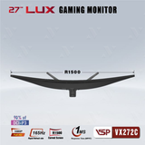  Màn hình Gaming VSP VX272C | 27 inch, FHD, Cong, 165Hz, 1ms, VA 
