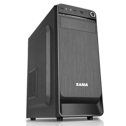 Thùng máy văn phòng SAMA M1 | Micro-ATX / ATX, Đen