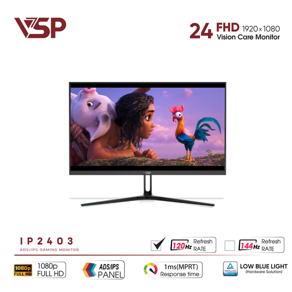  Màn hình Văn phòng VSP IP2403 | 24 inch, FHD, 120Hz, IPS 