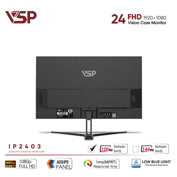  Màn hình Văn phòng VSP IP2403 | 24 inch, FHD, 120Hz, IPS 