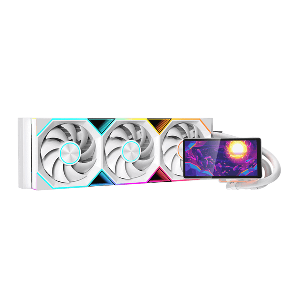  Tản nhiệt nước Leopard Pro Flow 360 | ARGB Display, Trắng 