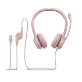  Tai nghe Logitech H390 (981-001282) | Có dây, USB, Headset, Hồng 