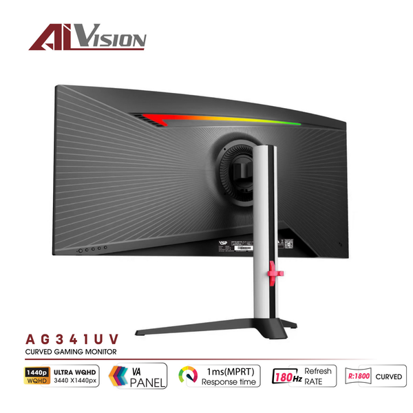  Màn hình Gaming Aivision AG341UV | 34 inch, 2K/QHD, 180Hz, VA 