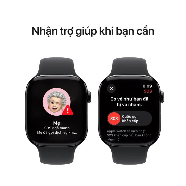  Apple Watch Series 10 46mm (GPS) | Viền nhôm, dây cao su Size S/M SN: CJ6HWLJYXR - Đen 