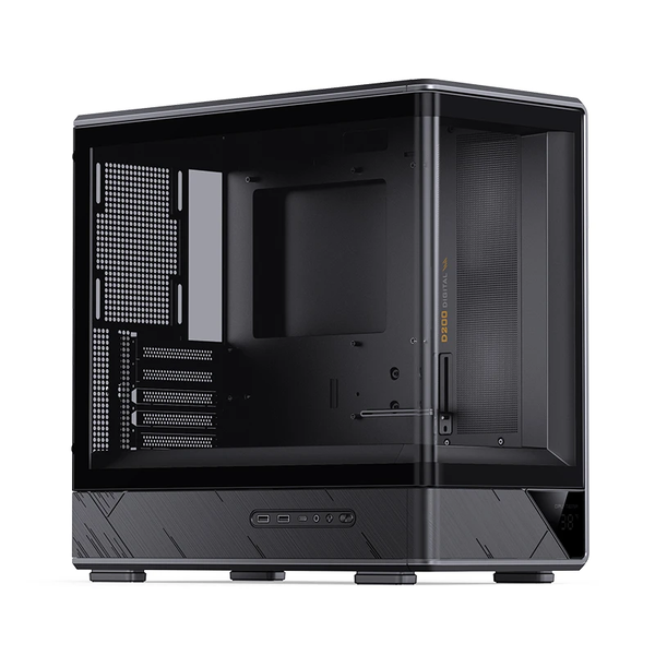  Thùng máy Jonsbo D200 Micro-ATX | Đen, Kính Cong 