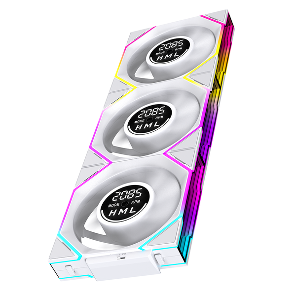  Quạt tản nhiệt PC Leopard Interstellar V4 | Kit 3 Fan 120mm, ARGB, Gió thuận, Trắng 