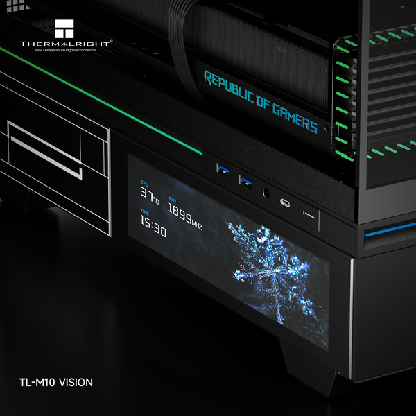  Thùng máy Case Thermalright TL-M10 Vision LCD - Đen 