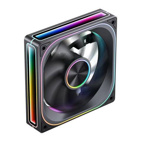 Quạt tản nhiệt PC Jonsbo ZA‑120BR | Fan lẻ 120mm, ARGB, Gió ngược, Đen