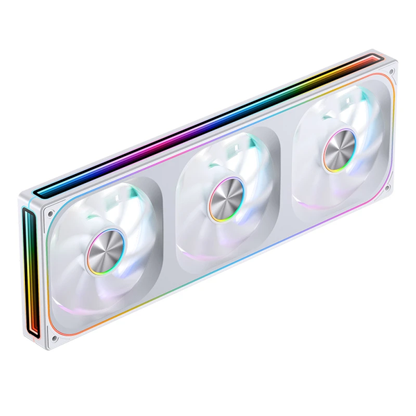  Quạt tản nhiệt PC Jonsbo ZA‑360 | Kit liền khối 3 fan 362mm, ARGB, Gió thuận, Trắng 
