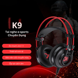  Tai nghe Gaming Xiberia K9 | Có dây, Over-ear, LED, Đen - Đỏ 