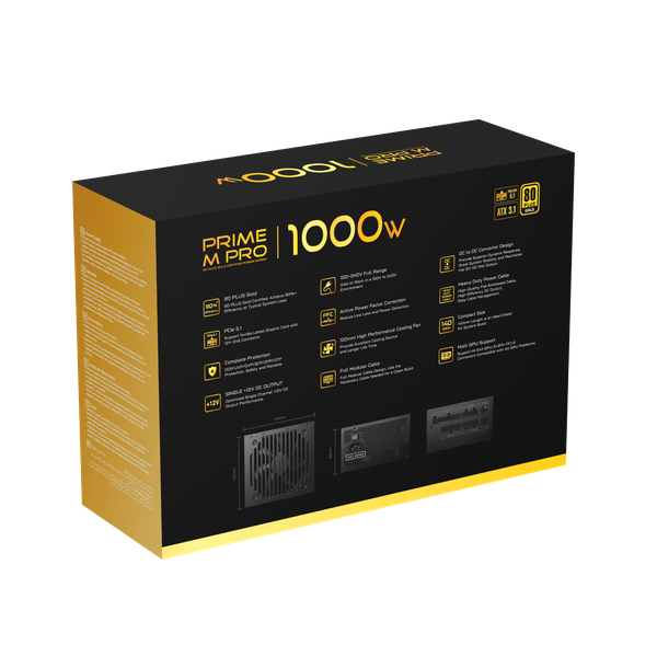  Nguồn máy tính XIGMATEK Prime M Pro 1000W 80 Plus Gold | Full Modular, ATX 
