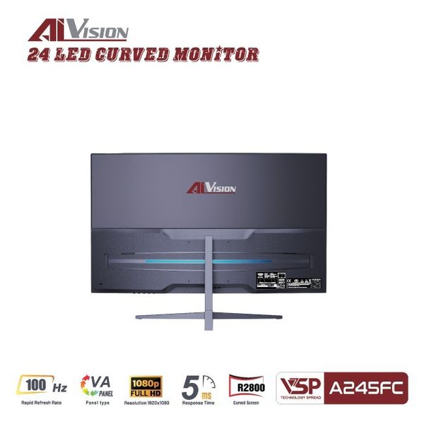  Màn hình Văn phòng Aivision A245FC | 24 inch, FHD, 100Hz, VA 