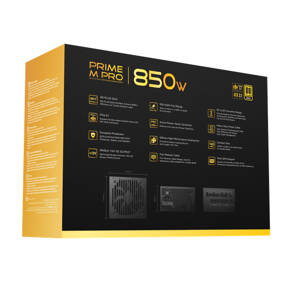  Nguồn máy tính XIGMATEK Prime M Pro 850W 80 Plus Gold | Full Modular, ATX 