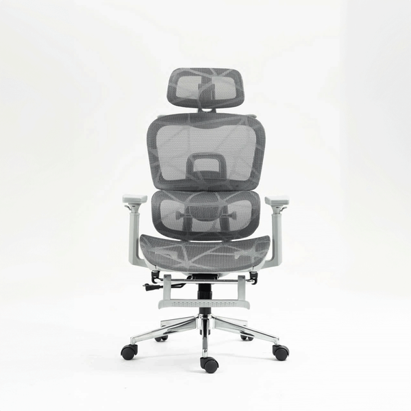  Ghế công thái học OEM CTH-900 | Xám, 200kg, Chân xoay, Lưng lưới 