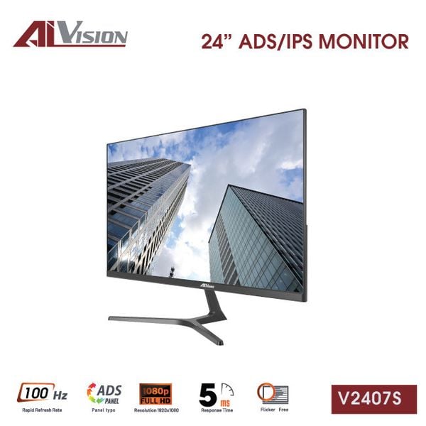  Màn hình Văn phòng Aivision A245FC White | 24 inch, FHD, 100Hz, VA 