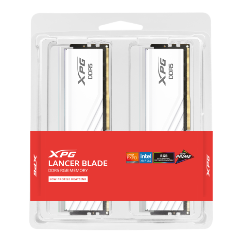  RAM PC XPG Lancer Blade LC36 32GB RGB DDR5 White | (2x16GB), 6000MHz, Intel/AMD 