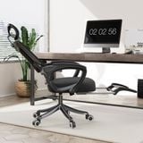  Ghế công thái học OEM 6 | Đen, 120kg, Chân xoay, Lưng lưới 