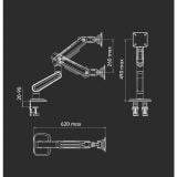  Giá treo màn hình North Bayou A6 Gaming - Đen xám | 27 - 50 inch 