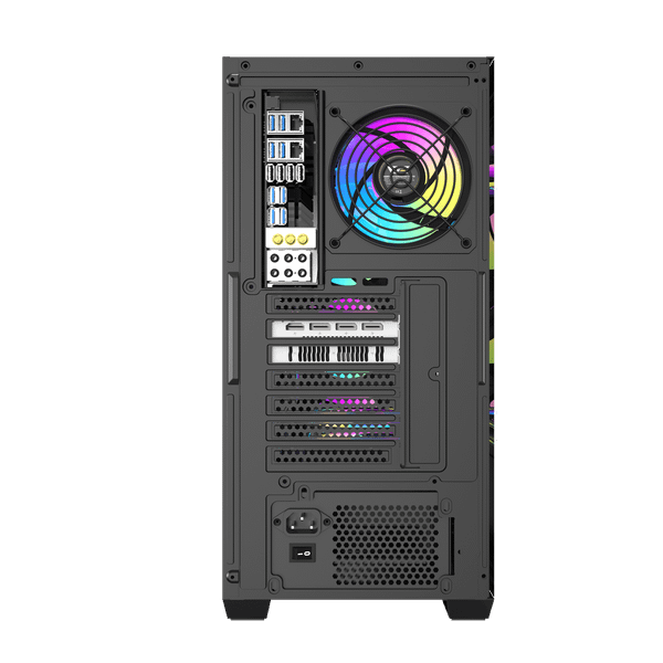  Thùng máy Case Darkflash DS900WD ATX - Đen (Mặt gỗ) 