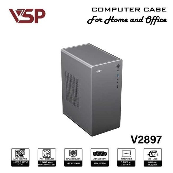  Thùng máy VSP V2897 USB 3.0 (Micro ATX) 