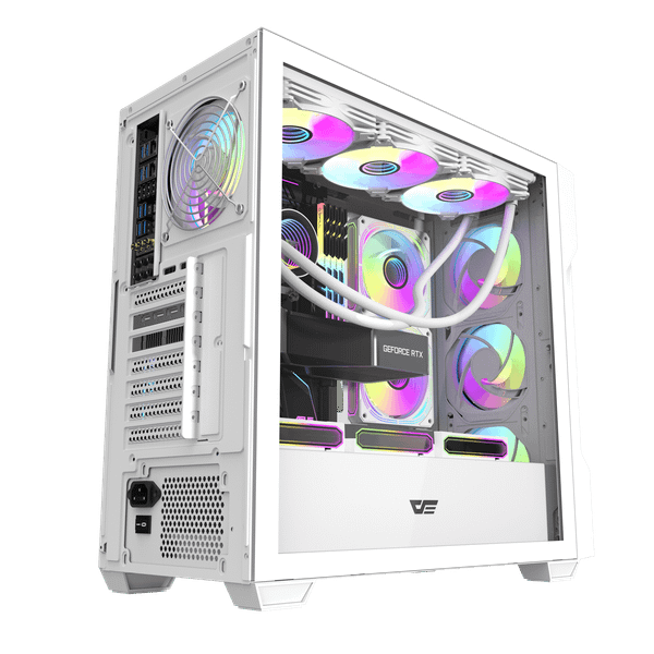  Thùng máy Case Darkflash DS900 Mesh ATX - Trắng (Mặt lưới) 