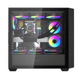  Thùng máy Case Darkflash DS900WD ATX - Đen (Mặt gỗ) 