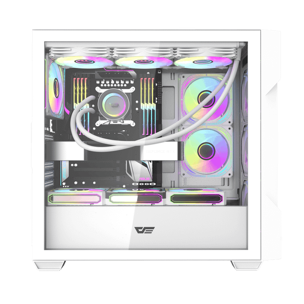 Thùng máy Case Darkflash DS900 Mesh ATX - Trắng (Mặt lưới) 