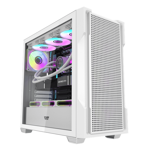  Thùng máy Case Darkflash DS900 Mesh ATX - Trắng (Mặt lưới) 