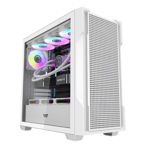 Thùng máy Case Darkflash DS900 Mesh ATX - Trắng (Mặt lưới)