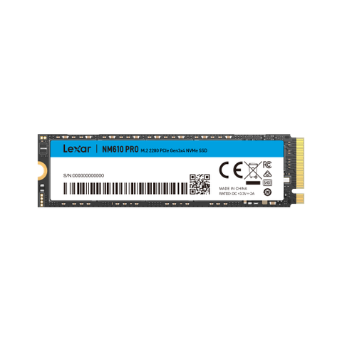 Ổ cứng SSD Lexar Internal NM610 Pro 500GB | M.2 NVMe 2280, PCIe Gen3x4 (LNM610P500G-RNNNG)