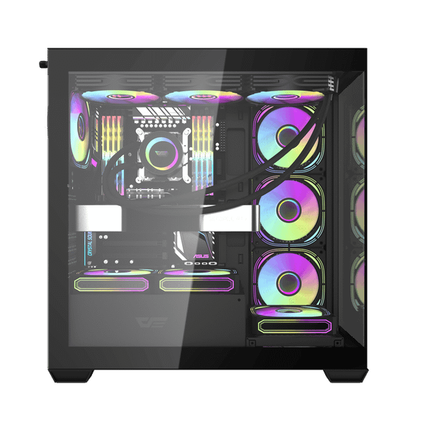  Thùng máy Case Darkflash DS900W ATX Glass - Đen 