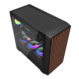  Thùng máy Case Darkflash DS900WD ATX - Đen (Mặt gỗ) 