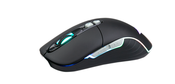  Chuột gaming Newmen WGX6 | Wireless 2.4Ghz, 12000 DPI, 110g, RGB, Đen 