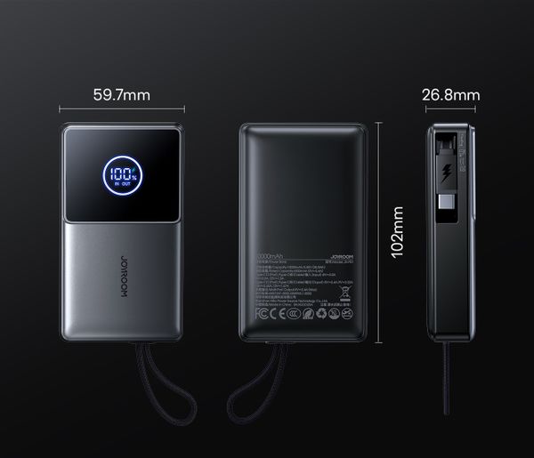  Sạc dự phòng Joyroom PR1 | 22.5W, 10000mAh, màu đen xám 