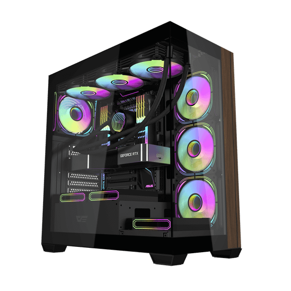  Thùng máy Case Darkflash DS900W ATX Glass - Đen 