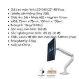  Giá treo màn hình North Bayou | 22-40 inch, Màu bạc, Không cổng USB 