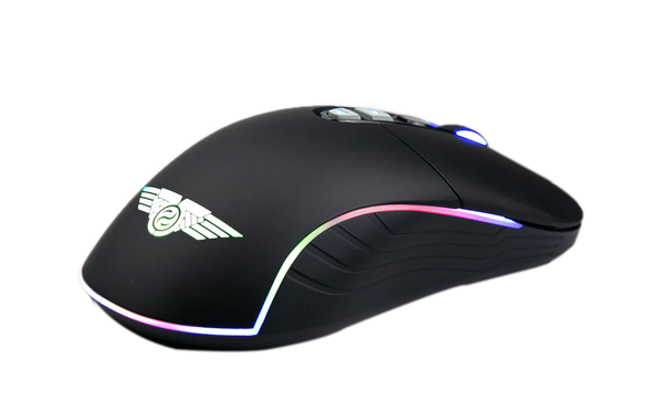  Chuột gaming Newmen WGX6 | Wireless 2.4Ghz, 12000 DPI, 110g, RGB, Đen 