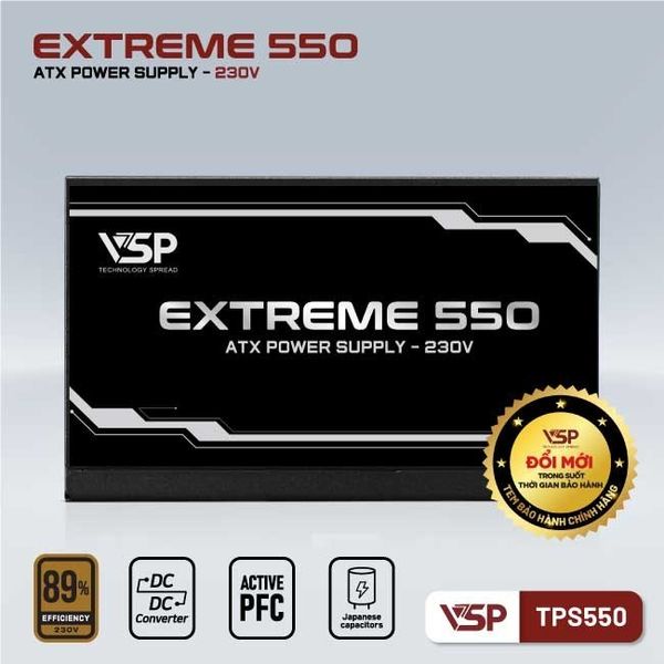  Nguồn máy tính VSP TPS550 550W | Non Modular, ATX 