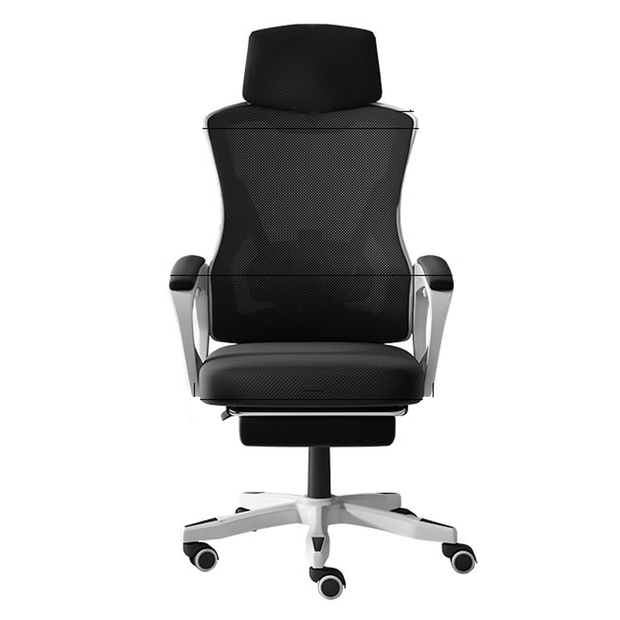 Ghế văn phòng chân xoay 818 | Công thái học, màu trắng