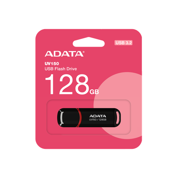  USB Adata 128GB | USB 3.2 Gen1, Plastic, R100, Đen (AUV150-128G-RBK) 