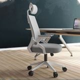  Ghế công thái học OEM 588 | Xám, 120kg, Chân xoay, Lưng lưới 